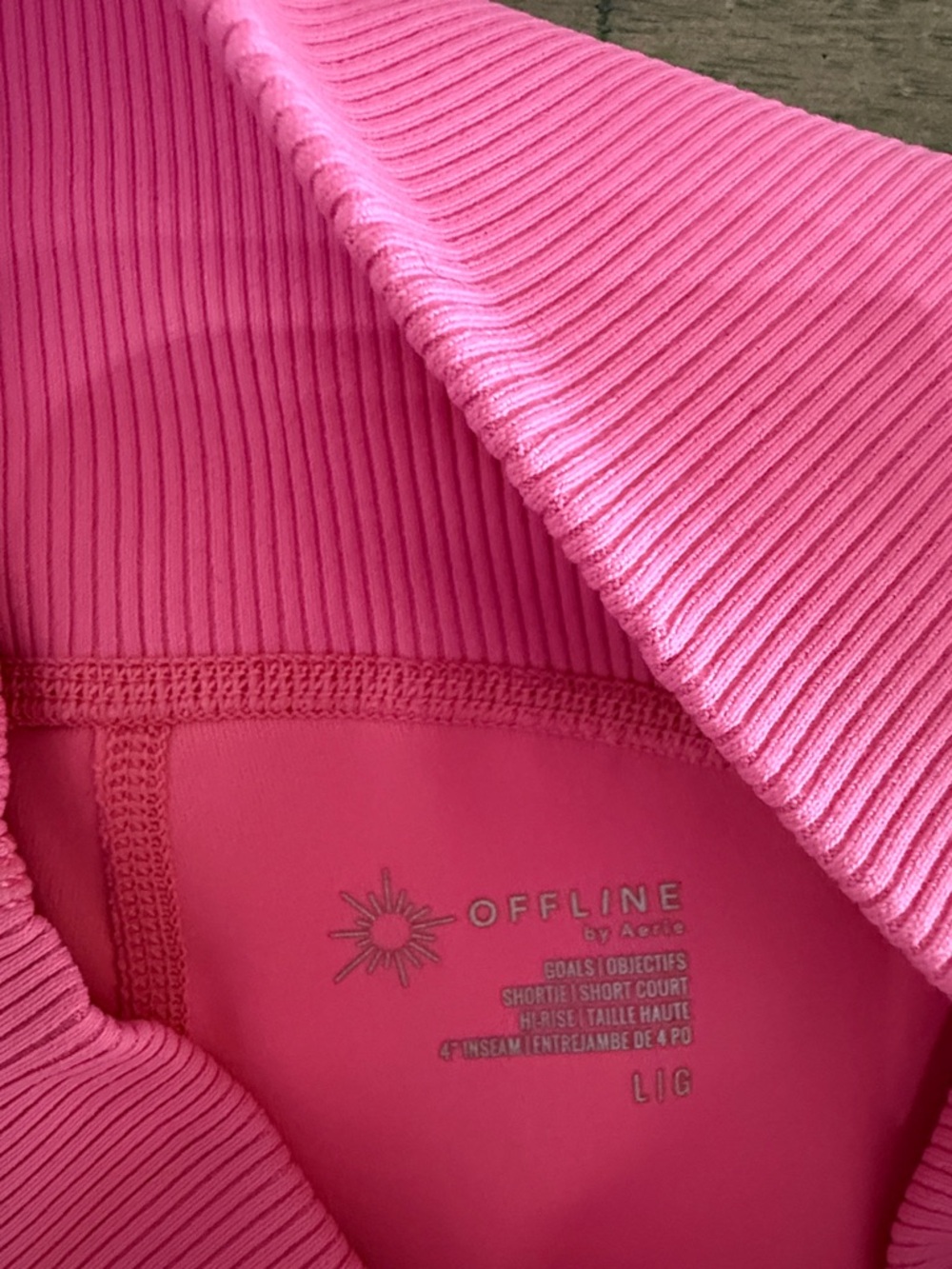 aerie High-Rise Pink Athletic biker Shorts - Picture 2 of 4